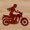 A detailed illustration of a motorbike with sleek design features.
