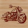 Motorbike Silhouette Illustration A simple vector representation of a motorcycle for various design applications.