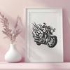 Stunning Motorbike SVG - For Cricut Project