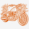 Beautiful Motorbike In SVG, PNG, PDF And DXF File Formats - Free