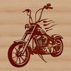 A vector illustration of a motorcycle with sleek design lines.