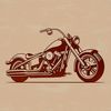 A sleek motorcycle design with bold lines and curves, suitable for cutting machine projects.