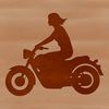 An accurate representation of a motorbike in a minimalist style, ideal for graphic designs using SVG files.