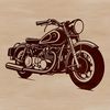Motorcycle Clip Art SVG File A digital representation of a motorcycle, designed as vector art for various uses.