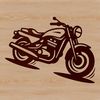 A stylized illustration of a motorbike, designed as a vector graphic for digital applications.