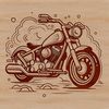 Minimalist Motorbike Design A vector graphic representation of a motorbike with clean lines and minimalist style.