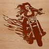 Detailed Vehicle SVG Template A detailed illustration of a motorcycle with sleek design lines and metallic texture.
