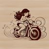 High-Quality Motorcycle Silhouette Vector A high-quality vector representation of a motorcycle silhouette.