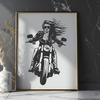 A detailed illustration of a motorcycle with engine and wheels, designed as a vector graphic.