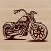 A high-quality vector illustration of a motorcycle designed for cutting machines like Cricut or laser cutters.