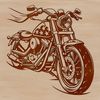 A high-quality design of a motorbike with sleek lines and details.
