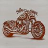 An ornate motorbike rendered as vector art.