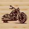 Beautiful Bike SVG Image A stylized illustration of a motorcycle with a sleek design, suitable for vector art and cutting machine projects.