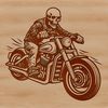 A detailed vector illustration of a motorbike with sleek lines and curves.