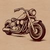 Cutting Machine Ready Bike Graphic A detailed illustration of a motorcycle, designed as vector art for cutting machine projects.