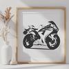 Unique Motorbike In SVG, PNG, PDF And DXF File Formats - Free