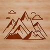 Mountain illustration created as a scalable vector graphic (SVG) design.