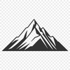 A stylized 3D vector illustration of a mountain landscape, suitable for graphic design projects.