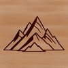 Hilltops and Peaks SVG Illustration A 3D digital illustration of a mountain landscape with hills and peaks, suitable for vector design.