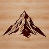 Illustrative mountain landscape in vector format for design purposes