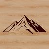 An SVG image of a stylized mountain silhouette suitable for digital design projects.