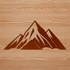 Mountain illustration in vector format, suitable for cutting machines and digital design.