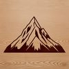 Free Mountain Clipart SVG File A digital illustration of a mountain landscape, created using vector art techniques.