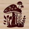Beautiful Floral Mushroom Vector Art Illustrated vector art of a mushroom in a floral style, suitable for digital designs and crafts.