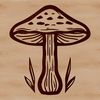 Editable Mushroom Outline Illustration An editable outline illustration of a mushroom suitable for vector design.