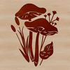 Stylized Mushroom Graphic A stylized vector graphic of a mushroom suitable for various designs.
