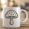 An illustration of a mushroom rendered as vector art for various design applications.