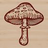 Free Vector Mushroom Design Illustration of a mushroom with detailed texture, suitable for vector design and cutting machine projects.