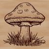 Fungi Illustration for Design A digital illustration of a mushroom, suitable for vector design and commercial use.