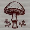 Beautiful Fungi SVG Illustration An isolated graphic representation of a mushroom created using scalable vector graphics.