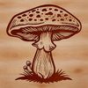 Mushroom Illustration for Crafting Illustrated mushroom for graphic design and crafting projects.