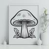 Unique Mushroom Artwork DXF - Free Download