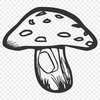 Mushroom Vector Drawing In SVG, PNG, PDF And DXF File Formats