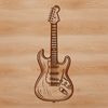 Free SVG Vector Guitar Illustration A detailed illustration of a guitar with various elements, ideal for vector design or cutting machine projects.