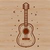 Free Guitar Clipart for Digital Projects A high-quality graphic representation of a guitar, suitable for digital design projects.