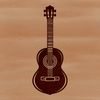 Beautiful Guitar Clip Art for Vector Designs A detailed illustration of a guitar, suitable for vector graphics and cutting machine designs.