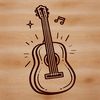 Guitar design in vector format for digital art and craft projects.