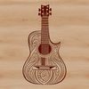 Vibrant Guitar Illustration in Vector Format Ornate guitar illustration created using vector art.