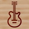 Minimal Guitar Design Vector An SVG vector design graphic depicting a guitar in a minimalist style.