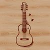 A high-quality SVG illustration of a guitar with intricate details.