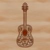 Ornate guitar illustration in vector format.