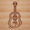 Guitar Vector Graphic for Personal Use A detailed illustration of a musical instrument, suitable for vector art design.