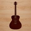 Free Vector Graphic Design Guitar Illustration of a guitar with detailed strings and frets, designed as a vector graphic.