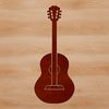 Musical Illustration A detailed illustration of a guitar featuring various musical elements and notes.