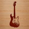 Beautiful Guitar Clip Art SVG File A detailed illustration of a guitar, suitable for vector design and cutting machine applications.