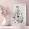 Stunning Guitar - Glowforge SVG